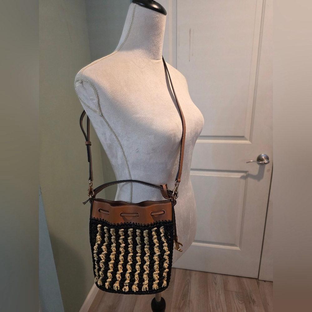 NWT Tod's Micro Raffia Bucket Bag Authentic - Picture 4 of 16